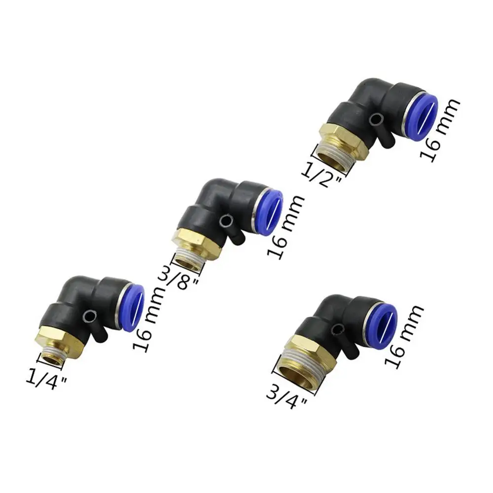 Садовый 1/4 &quot3/8" 1/2 &quot3/4" наружная резьба 16 мм трубный интерфейс 90 градусов