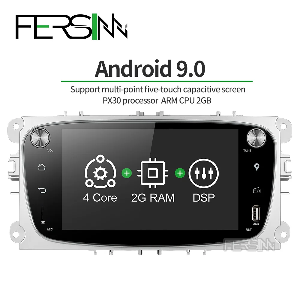 Автомобильный DVD PX30 с Android 9 0 2din для Ford Mondeo C max focus galaxy S dvd gps радио видео плеер