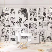 wall collage set 30pcs 30x21cm single sided japanese popular anime a4 wallpaper self adhesive stickers background wall