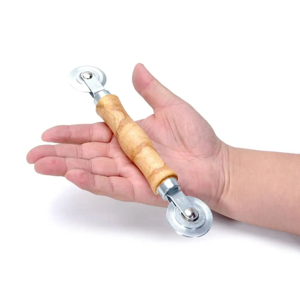 

Wooden Handle And Steel Wheels Rolling Tool For Double Window Installation Hand Spline Roller Household Durable Screen Door