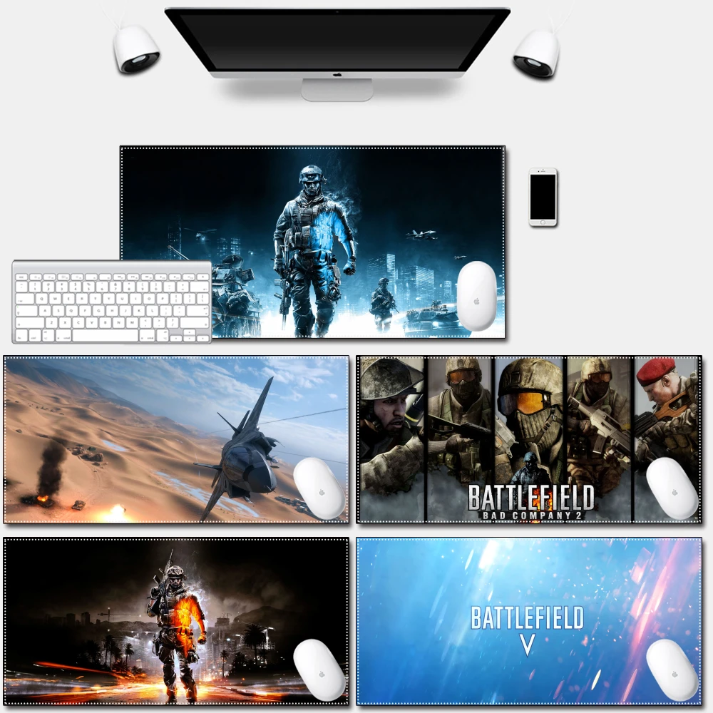 

Large Size Anti-Slip Mouse Pad Thickened Gamer Mat for Gaming Mouse Laptop Desk gaming cool pad battle field 30x60 40x80