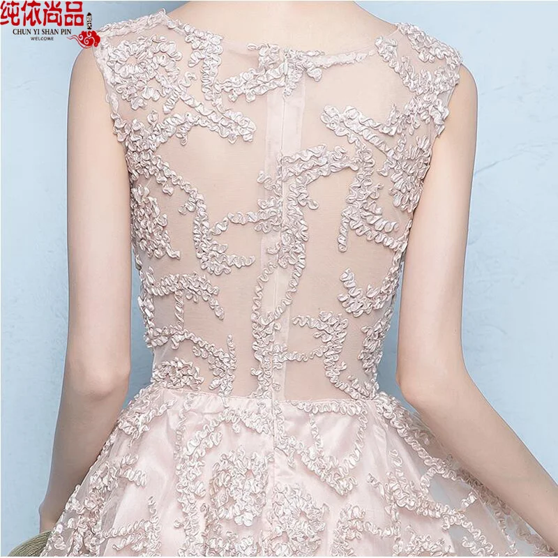 

High Low Evening Dresses Scoop Sleeveless Arabic Formal Party Long Gown Plus Size Custom Made Robe De Soiree