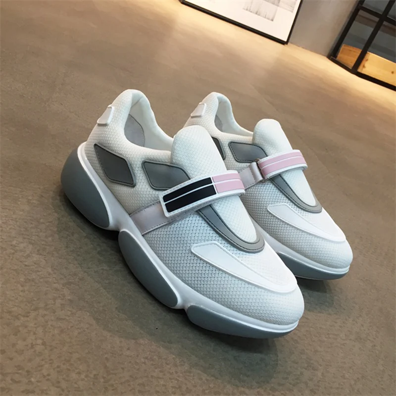 

VALLU 2020 spring and autumn new comfortable breathable mesh light outsole color matching film wild casual women's shoes