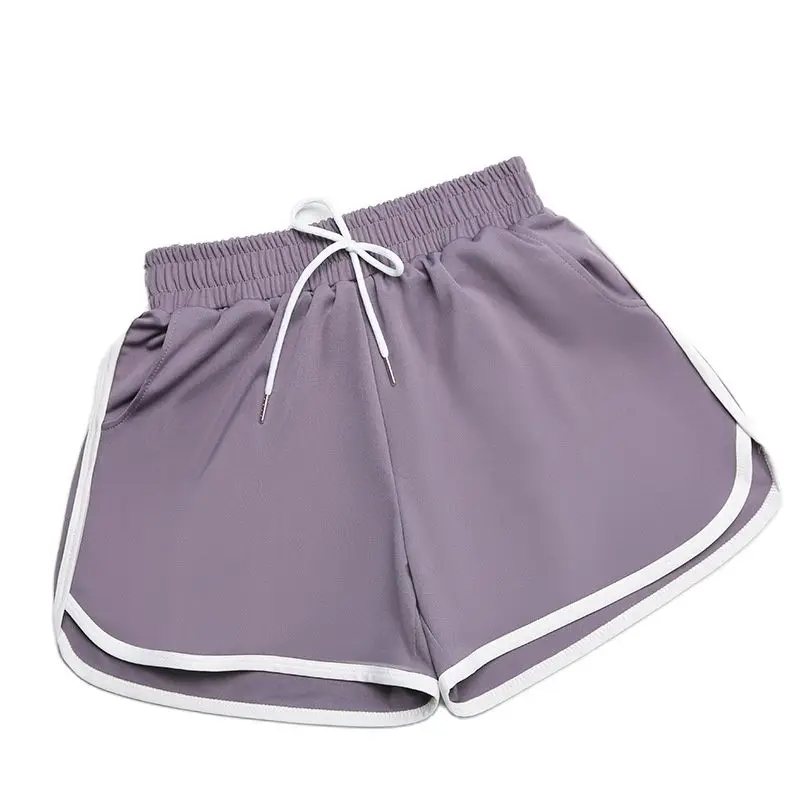 

Women Sport Yoga Shorts Summer Patchwork Fitness Running Hot Pants Cool Elastic Waist Loose Shorts Comfortable Casual Sportwear