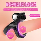 Игрушки для БДСМ верности, бондаж, массаж, клитор, пенис, двойное кольцо с замком, вибратор, секс-игрушки для мужчин и женщин, отличный срок службы, секс-шоп