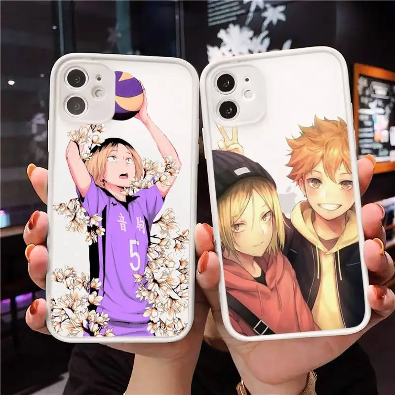 

Anime Kenma Kozume Of Haikyuu Phone Cases Matte Transparent for iPhone 7 8 11 12 s mini pro X XS XR MAX Plus cover funda