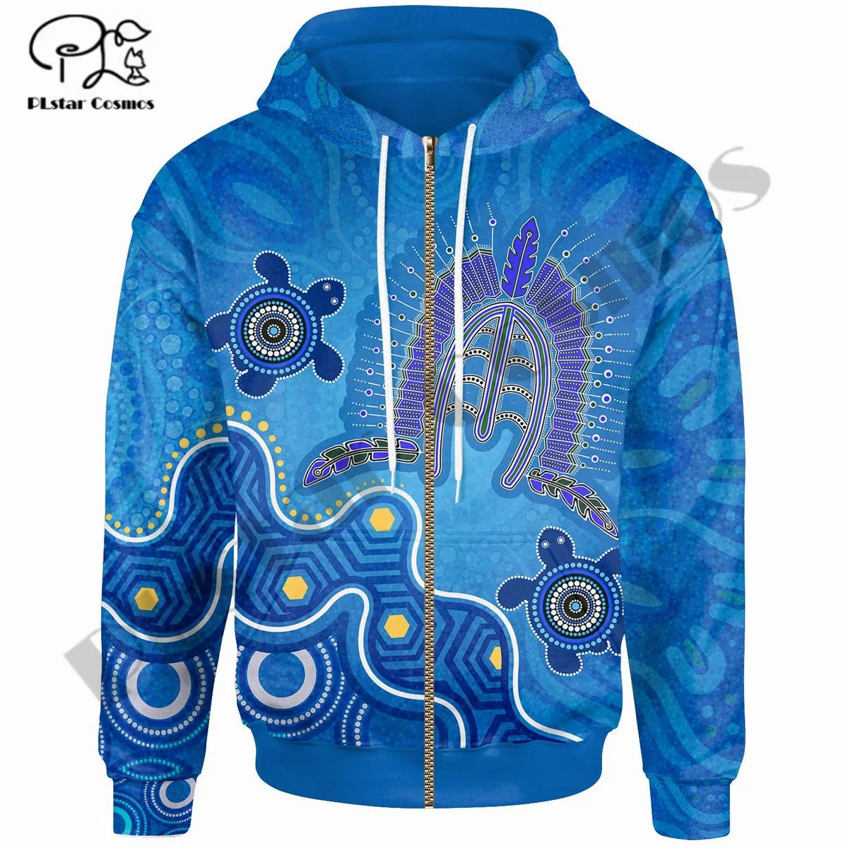 

PLstarCosmos 3DPrint Newest Tribal Torres Strait Dhari And Turtle Uniuqe Harajuku Streetwear Unisex Hoodie/Sweatshirt/Zip W-5