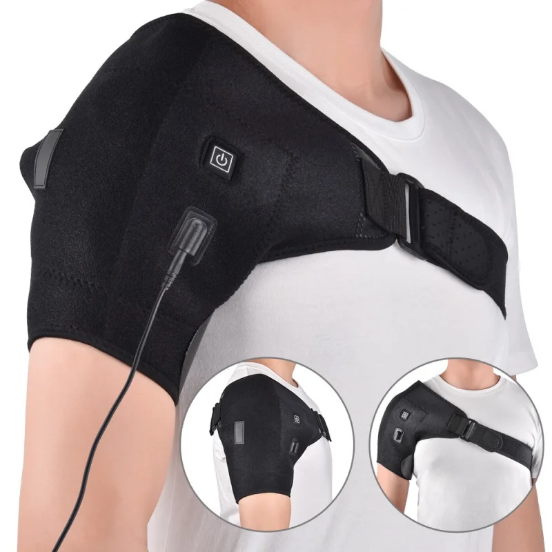 

Back Support Belt for Dislocated Shoulder Rehabilitation Injury Pain Wrap Electric Heat Therapy Adjustable Shoulder Brace