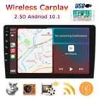 Автомагнитола Carplay, 2 Din, 10,1 дюйма, Android 10,1, RDS, мультимедийный видеоплеер, GPS-навигация, автомобильная стереосистема, Wi-Fi, BT