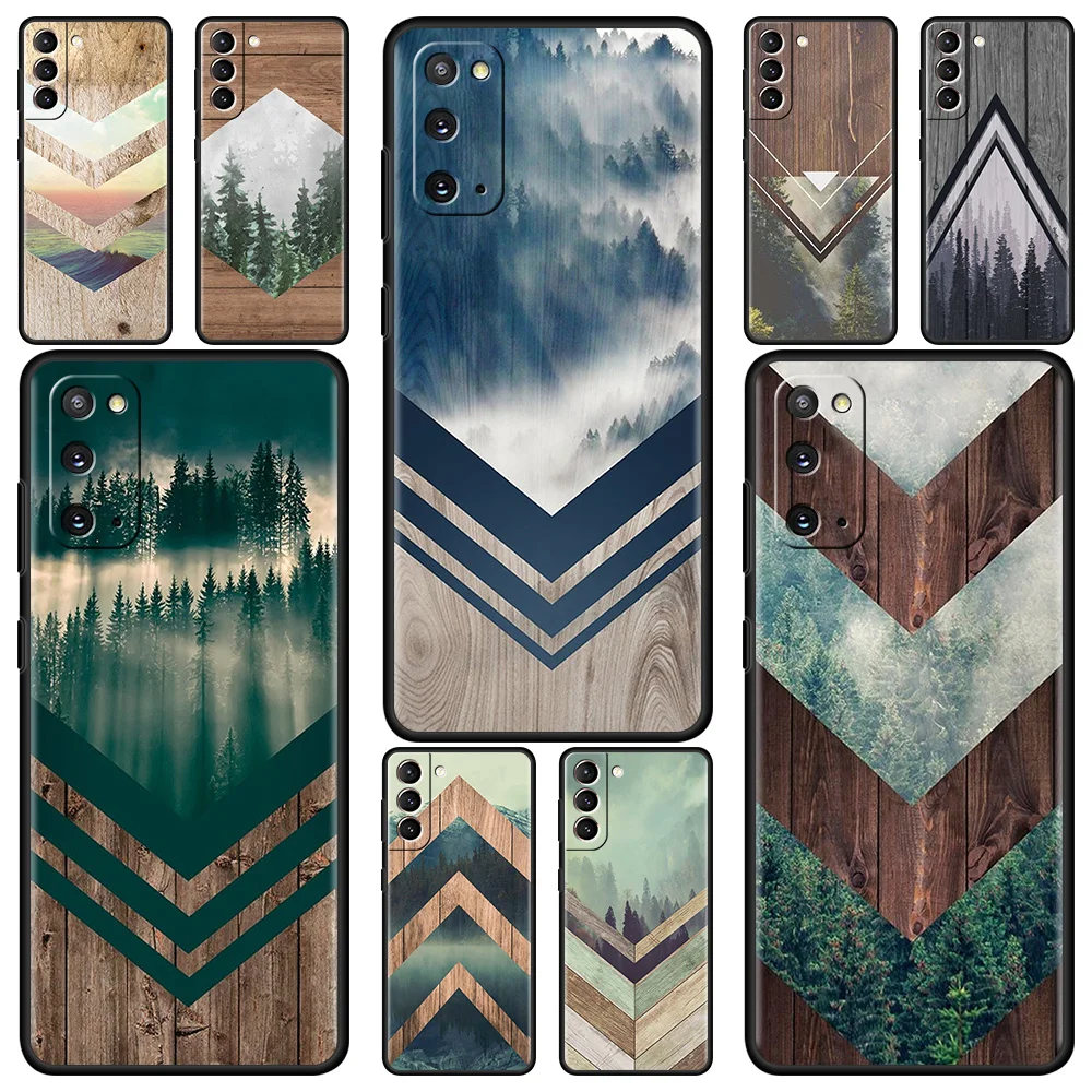 

Forest Geometry Wood Nature Case For Samsung Galaxy S21 Ultra S20 FE S10 Lite S9 Plus S8 S10e S7 A51 A12 Soft Mobile Phone Cover
