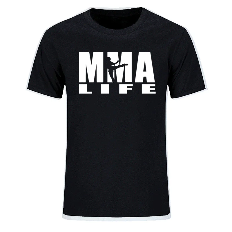 

New mens t shirts fashion Print Muhammad ALI Boxer Fight MMA t shirt men Cotton MMA Life fighting Short Sleeve Plus Size Tops