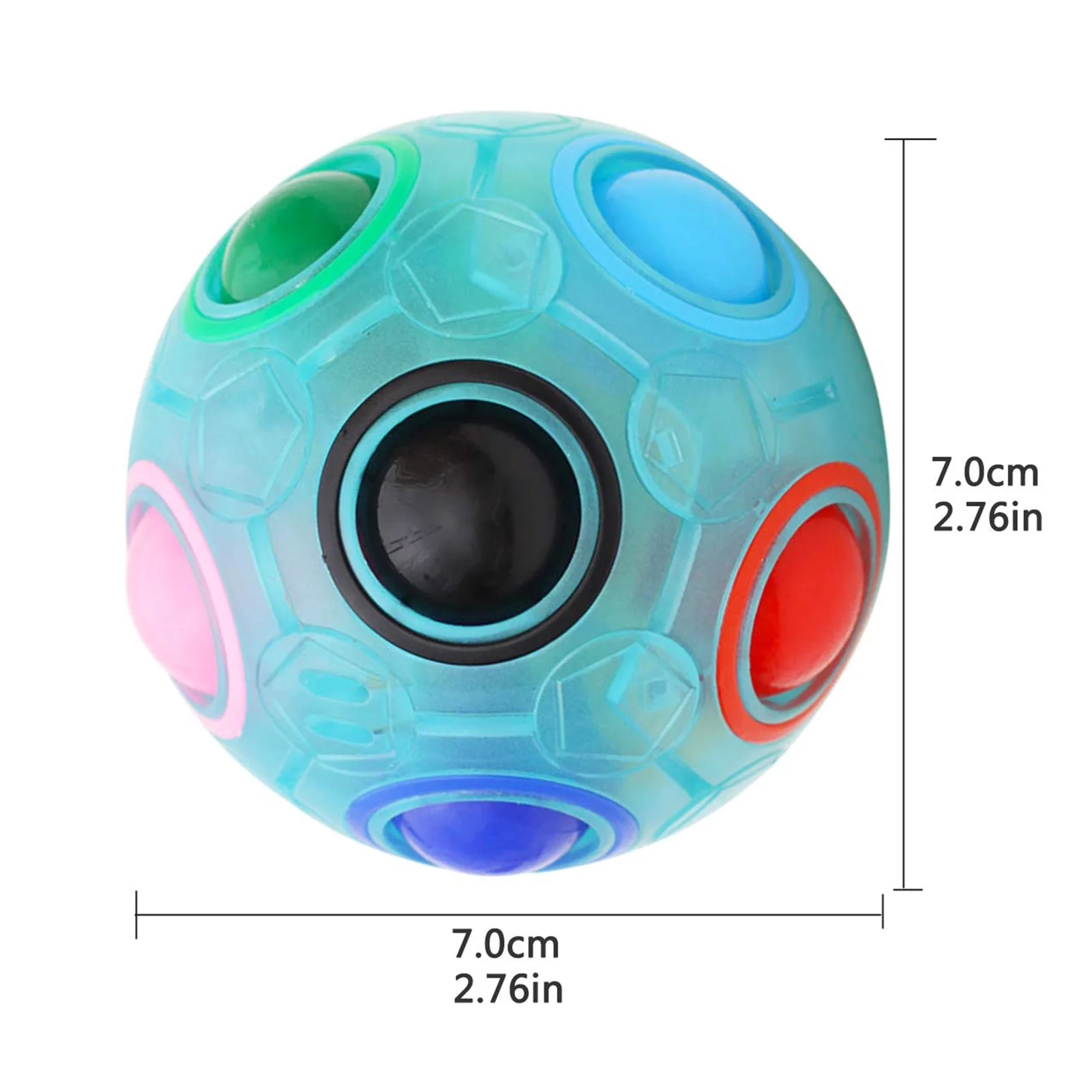 

Rainbow Press Football Magic Ball Creative Stress Relief Innovative Educational Puzzle Toy Holiday Gift For Children