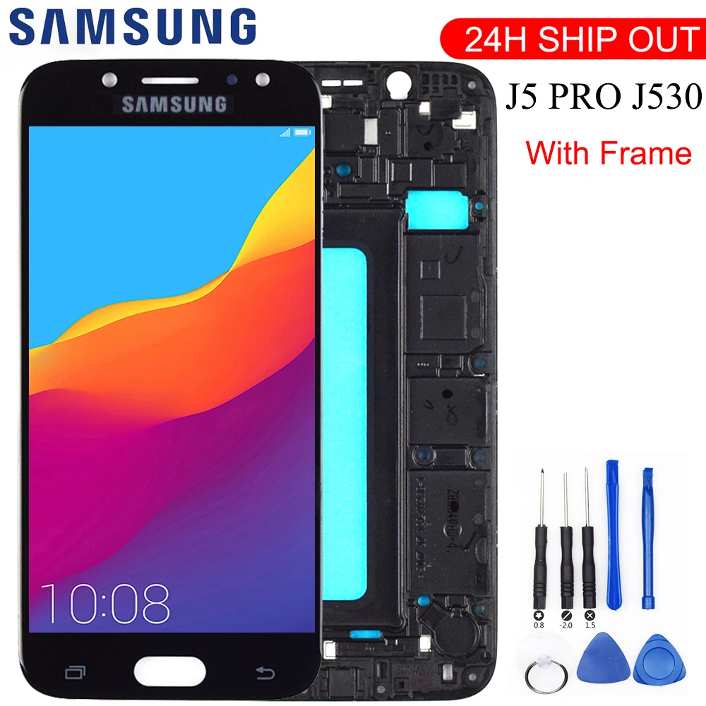 Регулируемый ЖК экран для Galaxy J530 2017 дигитайзер сенсорного экрана Samsung J5 Pro J530F 5 2