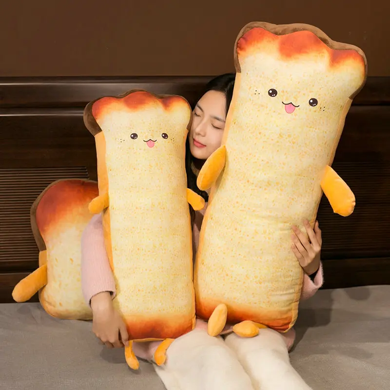 

100CM Large Size Doll Cartoon Food Bread Toast Pillow Soft Stuffed Birthday Christmas Gifts Cloth Cushion Kids Baby Plush Toys