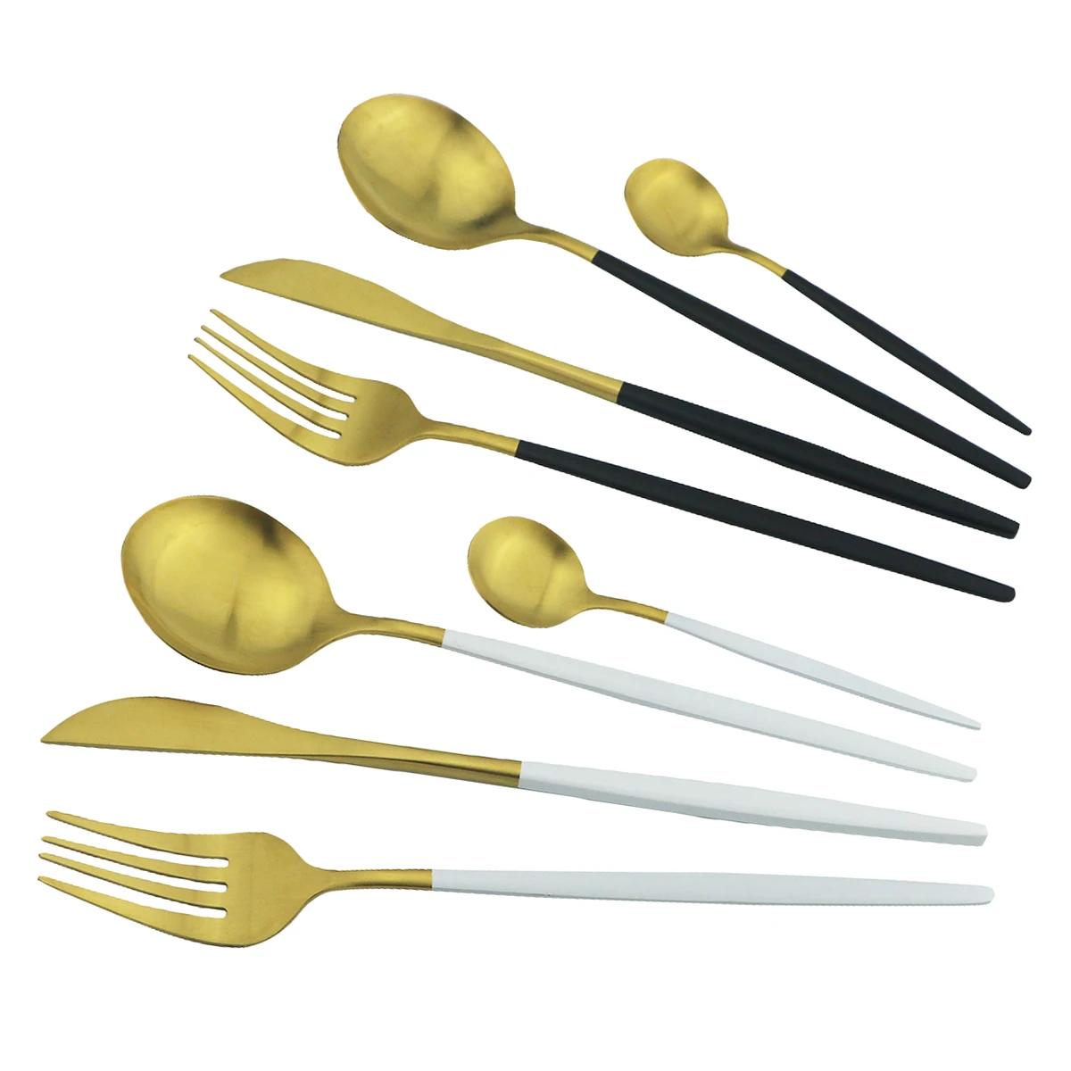 

24Pcs/Set Gold Cutlery Set Stainless Steel Dinnerware Set Knives Forks Spoon Tableware Set Party Kitchen Flatware Silverware Set