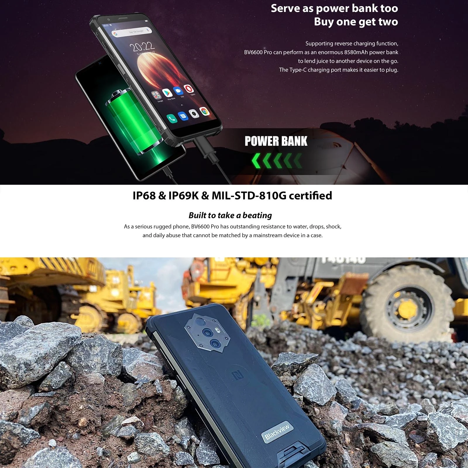 Смартфон Blackview BV6600 Pro 4 + 64 ГБ экран 5 7 дюйма Helio P35 восемь ядер Android 11 NFC | Мобильные