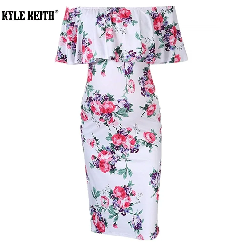 

Модное сексуальное женское платье с открытыми плечами для беременных Макси-платье с оборками для будущей матери женское платье