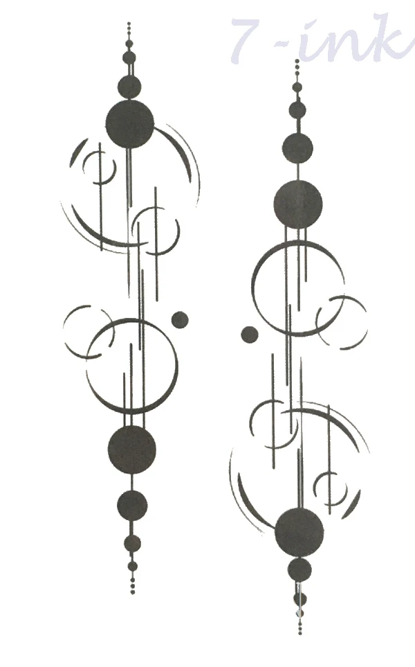 Водостойкая Временная тату наклейка на тело Сексуальная Талия лоза тотем