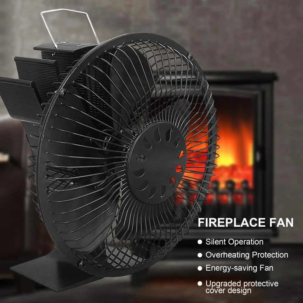 

5 листьев, вентилятор для плиты с крышкой, нагревательный вентилятор для помещений, аксессуары, эффективное распределение тепла