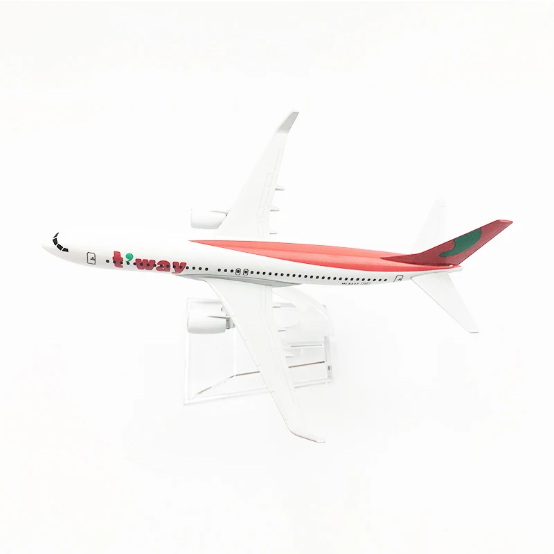 16 см модель самолета Dulwich Aviation Boeing 737 имитирует пассажирского T'way airlines сплав 1:400