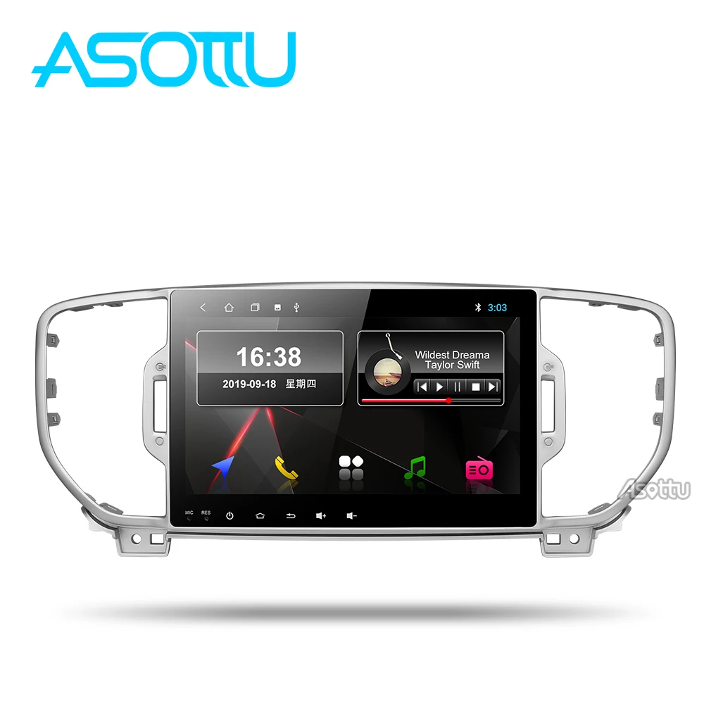 Автомобильный dvd плеер Asottu KI605 dsp IPS android 9 0 PX30 для kia sportage 4 QL 2016 2017 2018 gps навигация 1 din
