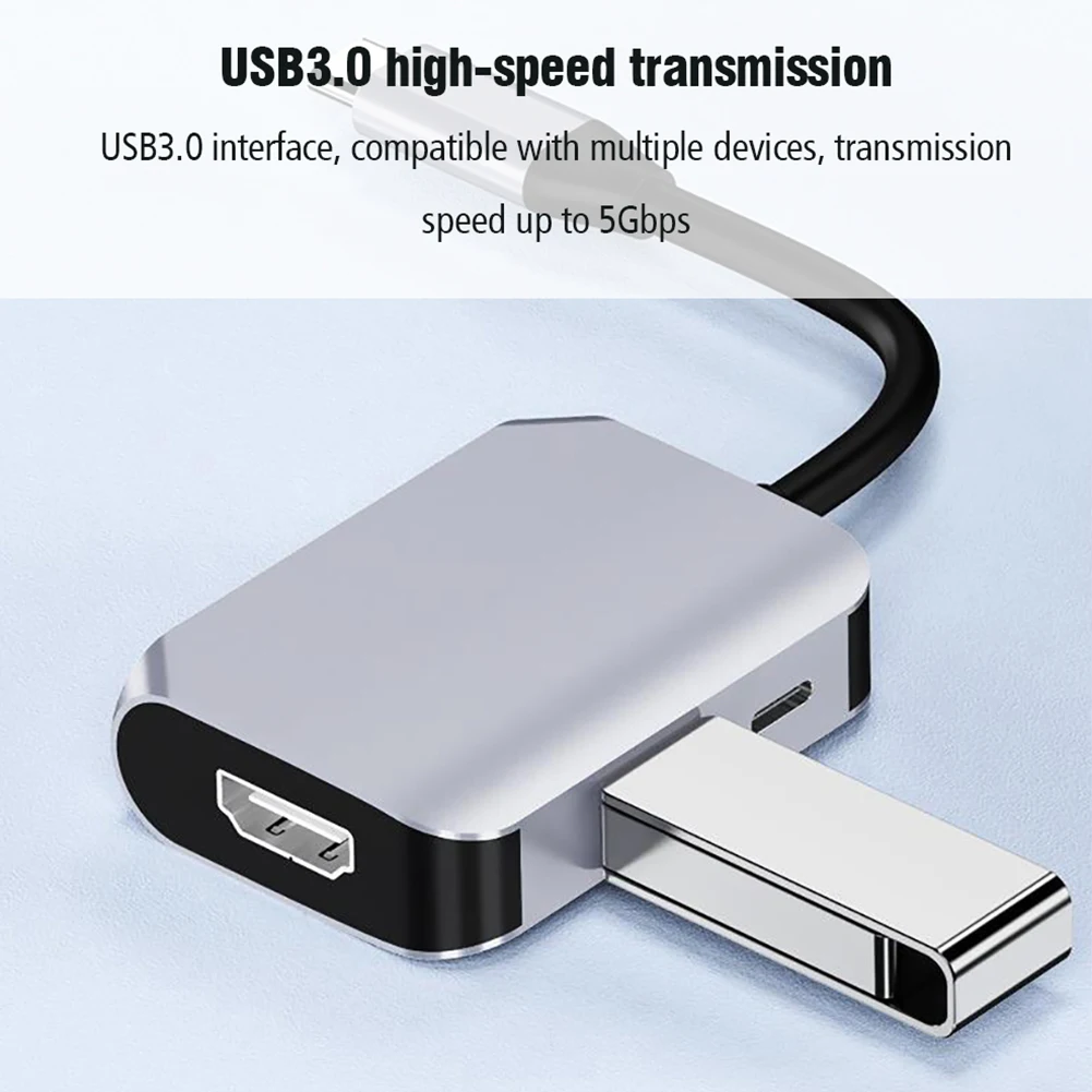 

Expansion dock usb c hub 4K 30Hz HDMI-compatible Type-c male and female support PD fast charge maximum power 60W usb 3.0 hub