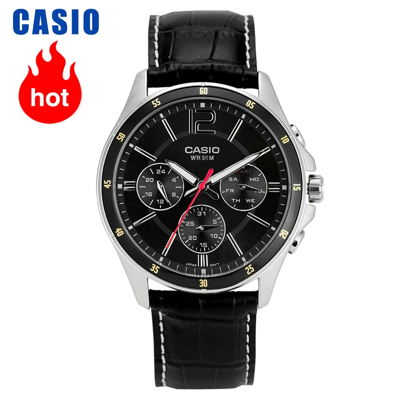Casio montre noir простой кварцевый pour hommes MTP 1374L 1Aчасы часы|Кварцевые мужские часы| |