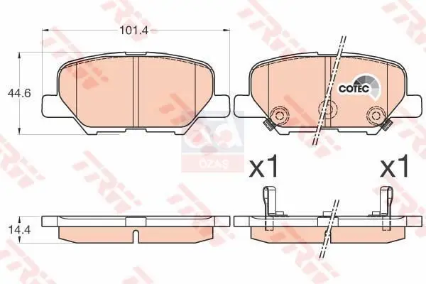 

TRW BRAKE LINING BACK 10 ASX-MA.6-OUTLANDER TRW TK