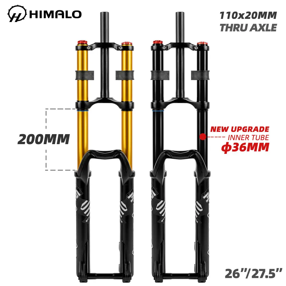 Вилка подвеска MTB DH сквозная ось 110*20 мм ширина 110 Двойная корона 3 0 | Спорт и