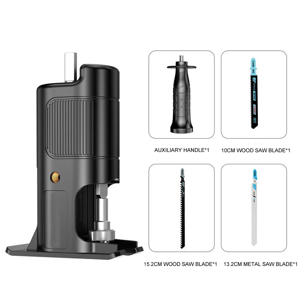 

Reciprocating Saw Blade Replaceable Home Power Tool Metal Cutting Woodworking Non-Slip Electric Drill Change Safe With Adapter