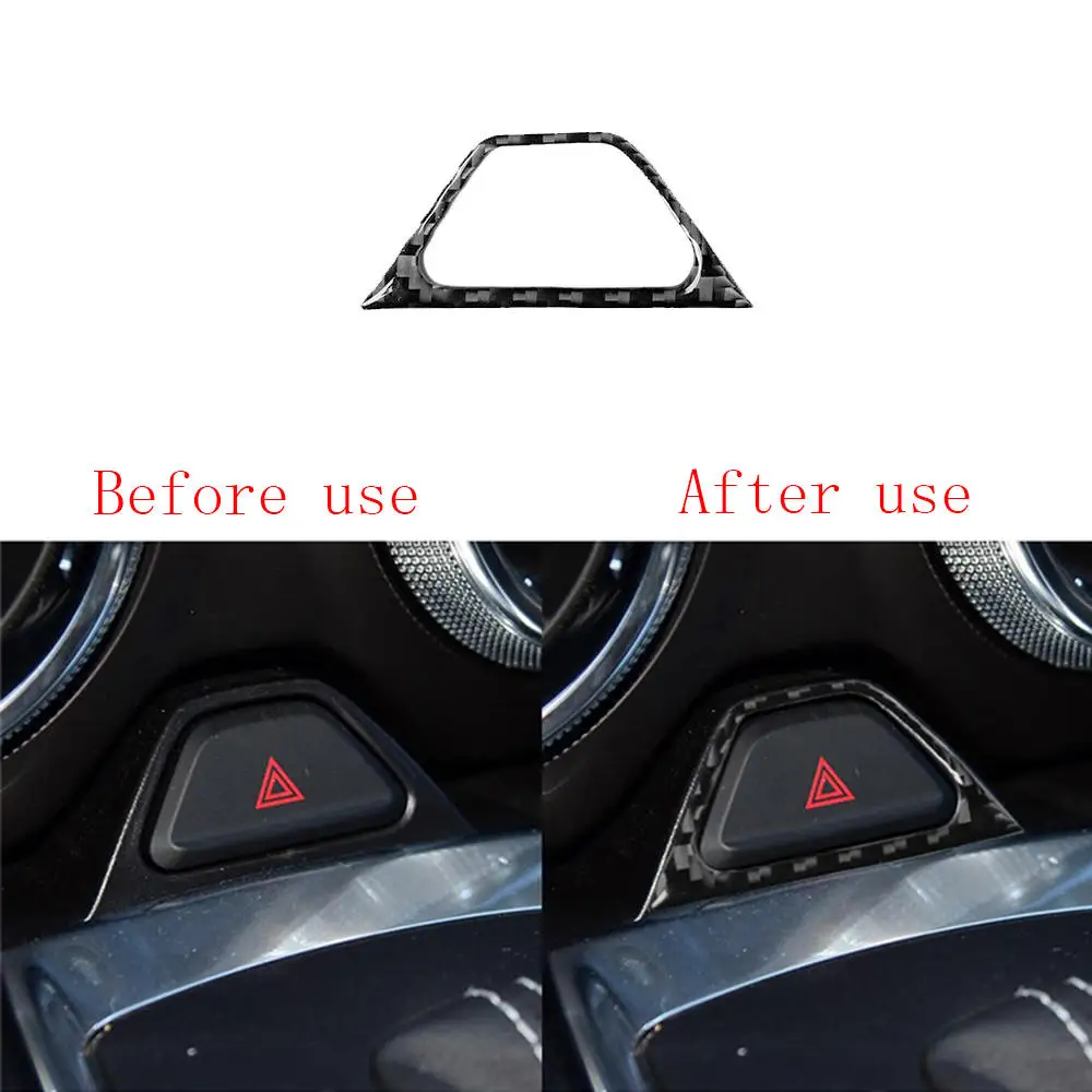 

Fit For Chevrolet Camaro 17-19 Carbon Fiber Warning Light Switch Button Cover