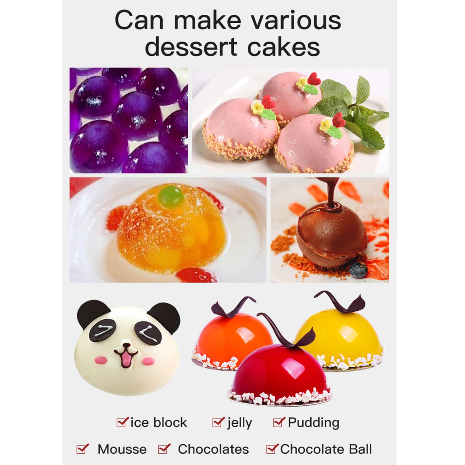 

Silicone Mould Cake Easy To Shape DIY Half Ball Multifunctional Dessert Silica Gel Aromatherapy Candle Handmade Soap Mold