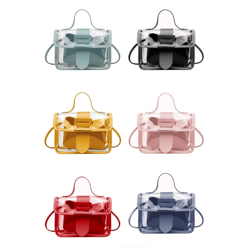 

Women Transparent Small Handbag Shoulder Bag Summer Beach Purse Crossbody Tote