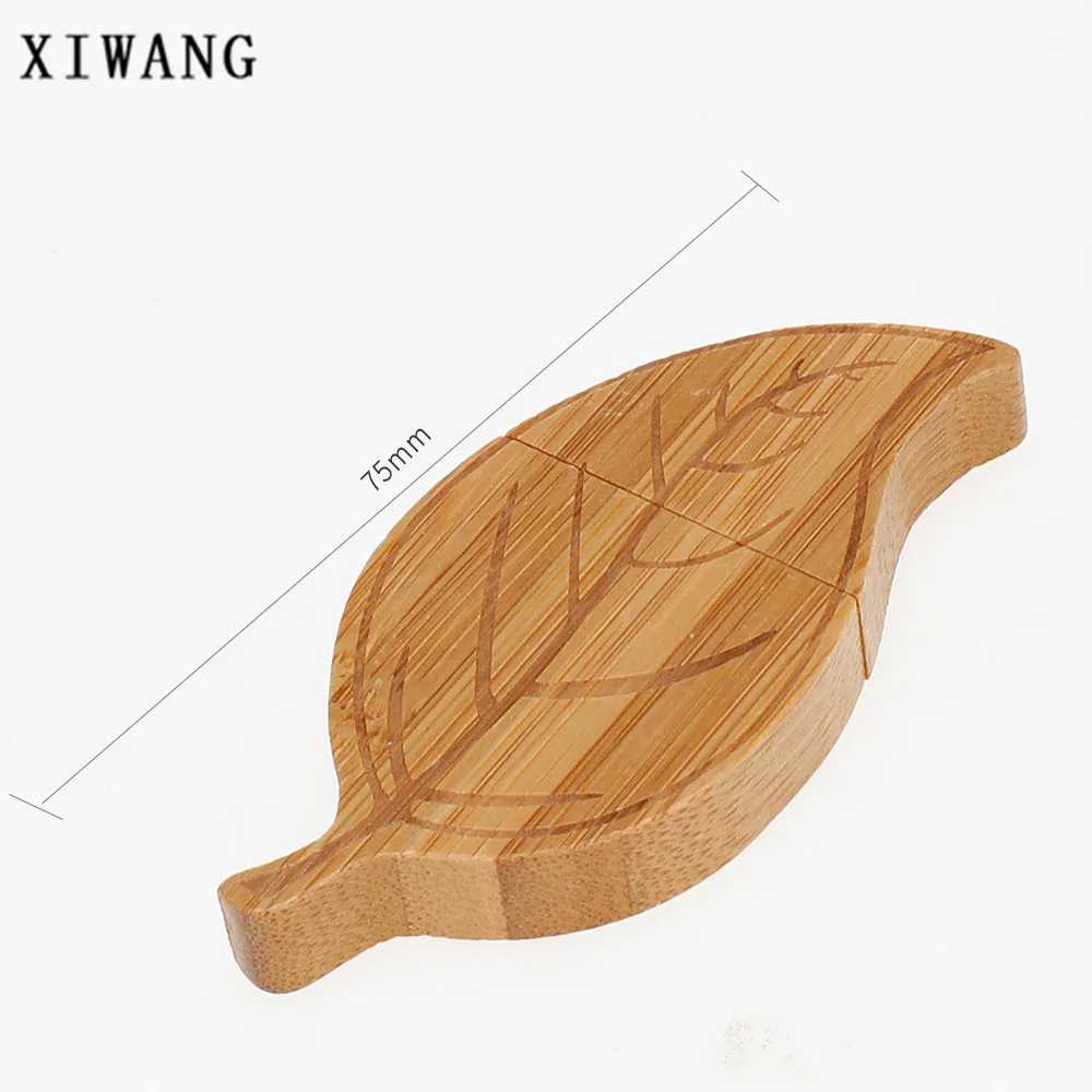 

XIWANG natural wood bamboo leaves memory stick u disk + pendrive box 2.0 4G 8GB 16GB 32GB 64GB USB memory card pen wedding gift