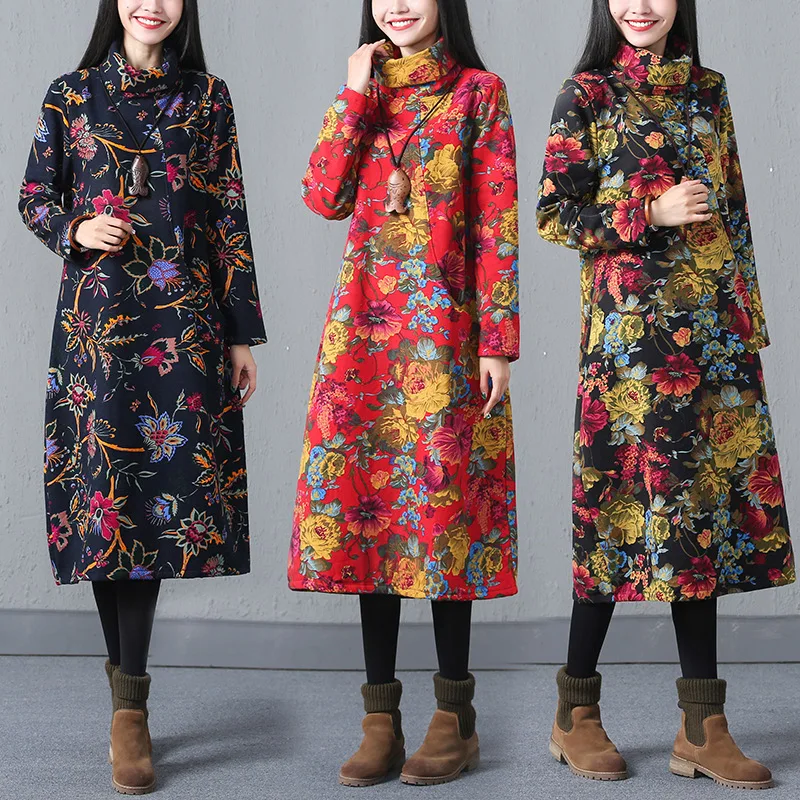 Женское флисовое платье джемпер с длинным рукавом свободного покроя|Женские