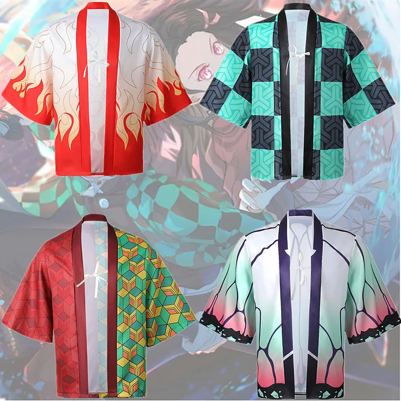 Кимоно для женщин и мужчин с 3D-принтом японское аниме крутая уличная одежда