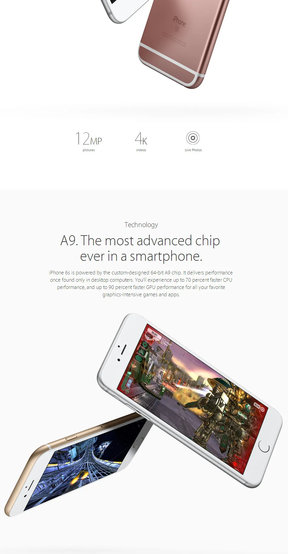 Apple iPhone 6S Plus iPhone 6S P 2GB ram 16& 32& 64& 128GB rom 5," iOS двухъядерный 12.0MP разблокированный 4G LTE мобильный телефон