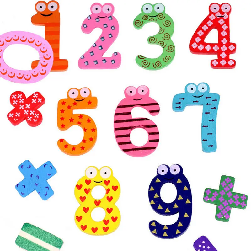 15Pcs/set Wooden Montessori Baby Refrigerator Magnets Figure Stick Child Mathematics Educational Kids Toys for Children Games | Игрушки и