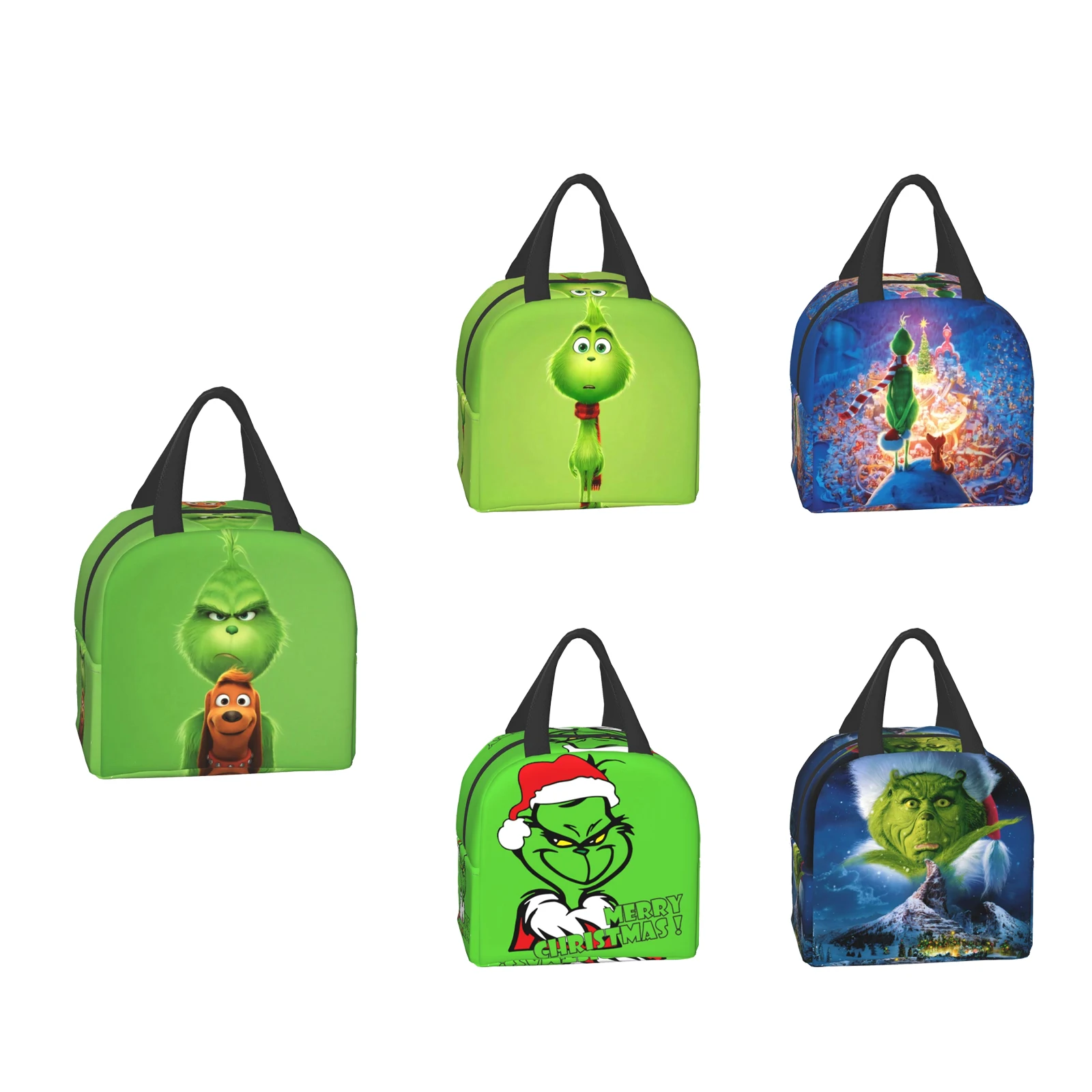 

Сумка для ланча Grinch, сумка-тоут, Ланч-бокс, изолированный ланч-контейнер для мужчин и женщин
