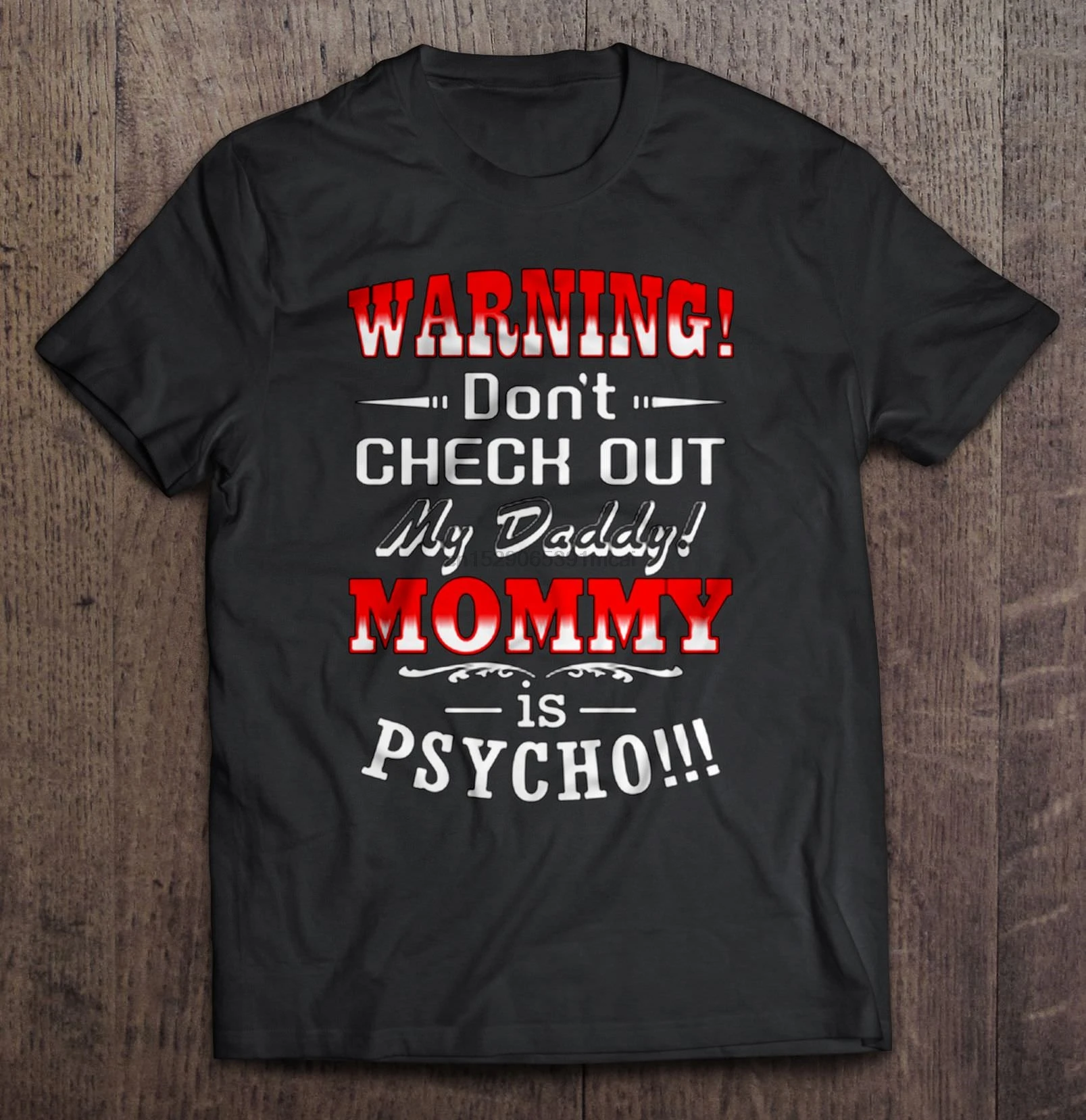 Мужская забавная футболка Предупреждение не проверяйте мой папа мама это Психо