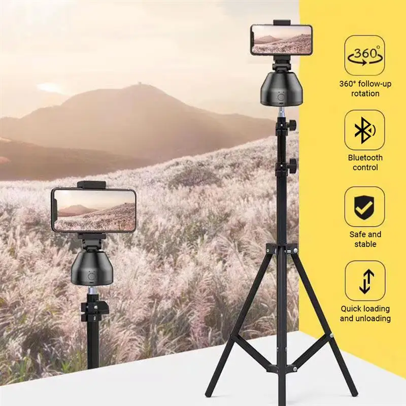 

Smart AI Gimbal Robot Auto Shooting Selfie Stick 360 Degree Object Tracking Holder Face Tracking Phone Holder For Tiktok/YouTube