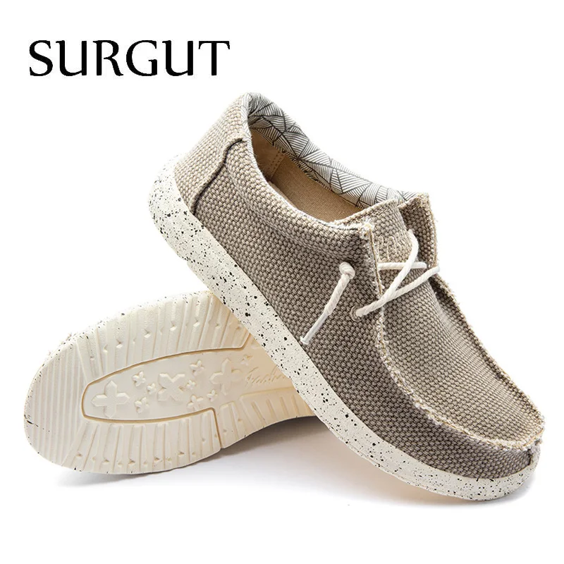 Мужские парусиновые туфли SURGUT темно-синие повседневные для вождения мягкие