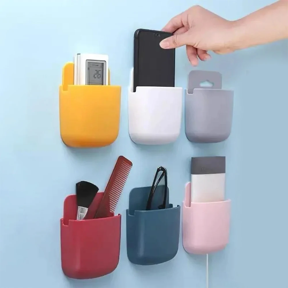 

Wall-Mounted Remote Control Storage Box air Conditioning Remote Control TV Storage Box Phone Holder