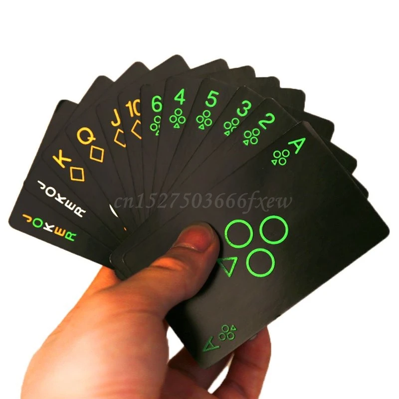 Горячая черная светящаяся покерная карточка бар Вечеринка KTV флуоресцентные