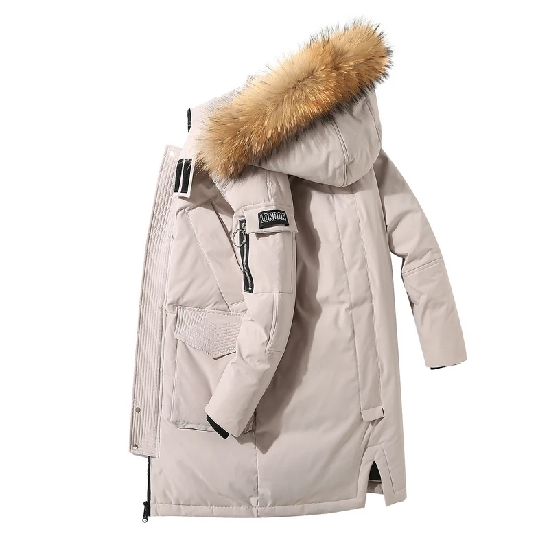 2022 Fall Winter White Duck Down Jacket Coat Men Autumn Long Warm Thick Hood Parkas Outwear Outfits Classic Windproof Pocket Men