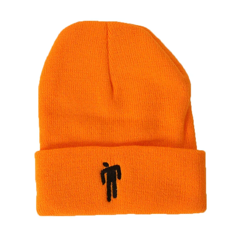 Billie Eilish Beanie 14 цветов вязаная зимняя женская шапка однотонный хип-хоп трикотажный свитер шапка для девочек повседневные теплые шапки - Цвет: 10C beanie