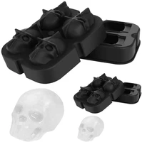 silicone ice cube maker diy creative silica gel skull shape tray mould home bar party cool whiskey wine mold ice cream tools