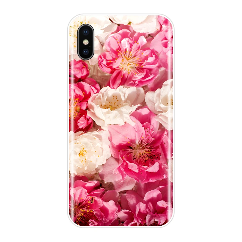 Phone Case for iPhone X 10 8 7 6S 6 S Plus Soft Silicone TPU Cute Flower Floral Back Cover 6Plus 7Pus 8Plus |