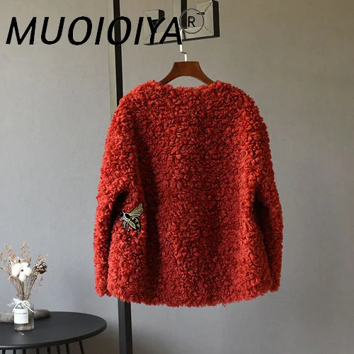 

100% натуральная овчина, Женское зимнее пальто 2022, короткие легкие тонкие меховые пальто, женские шерстяные куртки, Женская куртка Gxy211