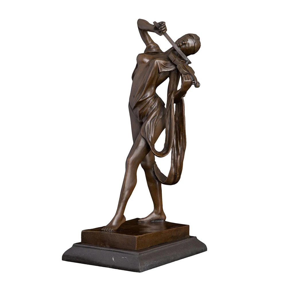Фото Женская скрипка искусственная скульптура бронзовая Западная сексуальная